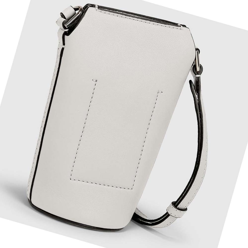 Women's Ecco Textureblock Pot Shoulder Bags White | SG 390DFM